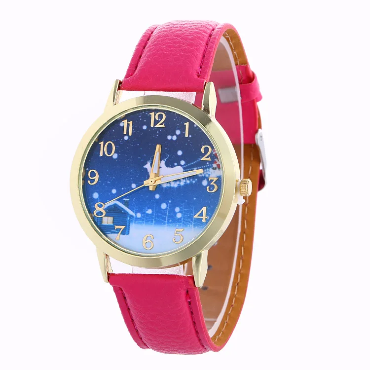 Модные Повседневное Для женщин кварцевые наручные часы кожаный Женские