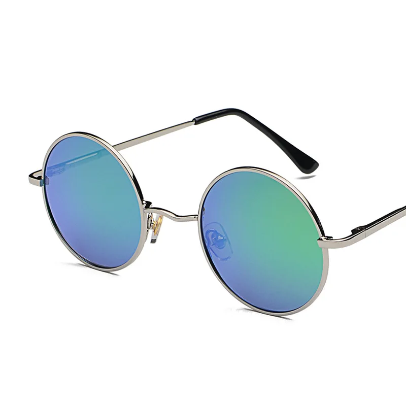 

Солнцезащитные очки с тонированными цветными линзами для мужчин и женщин, винтажные маленькие солнечные аксессуары в металлической оправе...