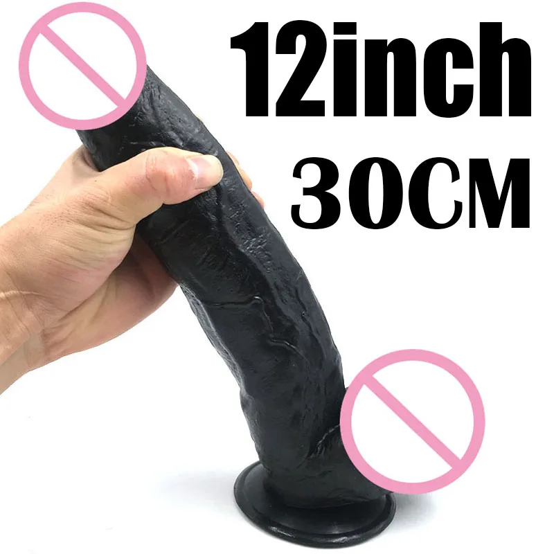 CPWD силиконовый реалистичный пенис супер большой черный дилдо секс игрушки для