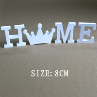 8cm home family wedding decoration white letters used for the name logo on the wall of the photo wall artificial wood letters