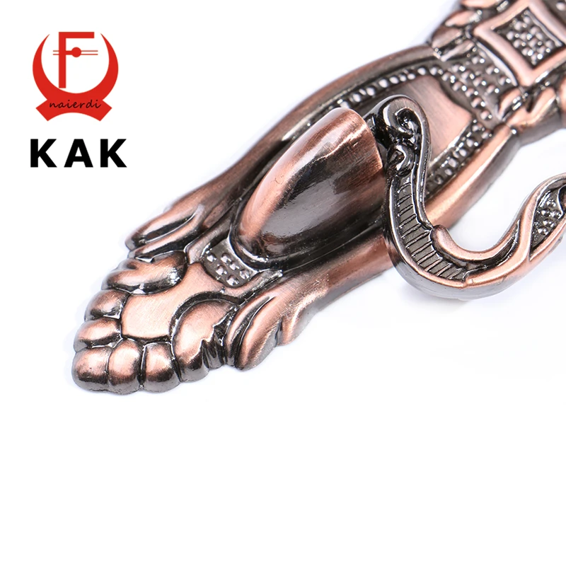 Красные и бронзовые винтажные ручки для кухонного шкафа 11х2 см домашнего ящика