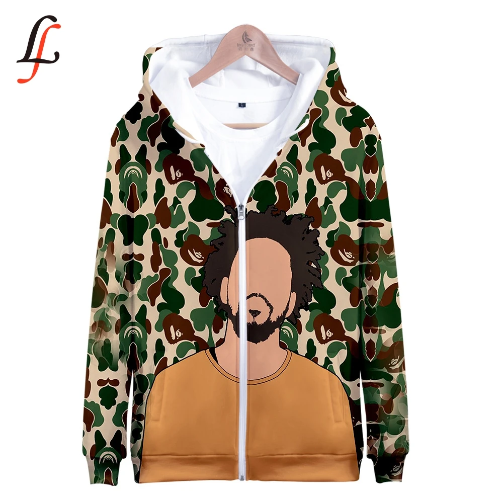Kod J Cole Drake 3D Harajuku Kpop толстовка на молнии для женщин и мужчин уличный