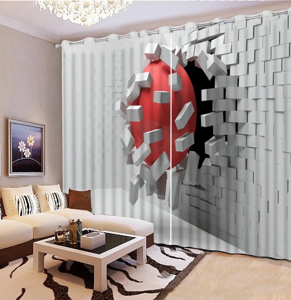 Домашний декор для спальни кирпичный шар занавеска на заказ модный Декор