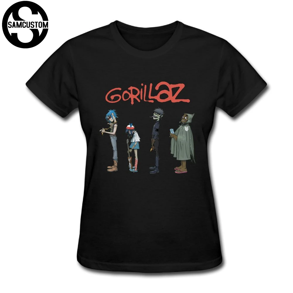 Женские футболки с 3d принтом SAMCUSTOM Gorillaz забавные повседневные женские Топы Harajuku