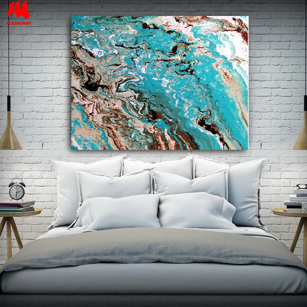 WANGART абстрактное искусство синие прибрежные земли скандинавские фотообои для