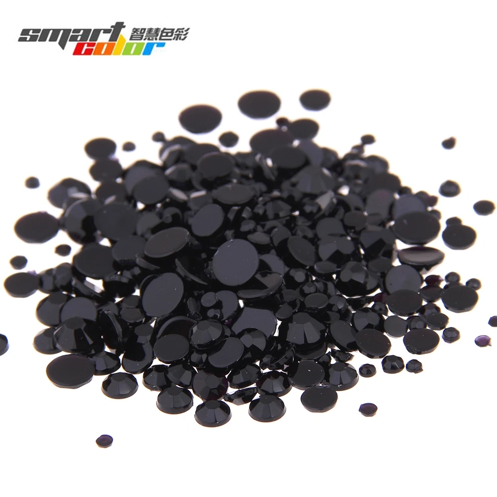 Умный цвет черный акриловые стразы обувь одежда украшения для дизайна ногтей