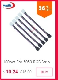 100 шт. 4 Pin гамма разъем адаптера иглы Мужской Двойной 4pin светодио дный 5050 RGB полосы