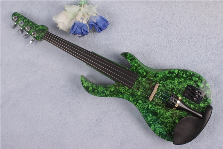 

4/4 Electric Violin Solid wood 20--28# blue color guitar neck 4 string