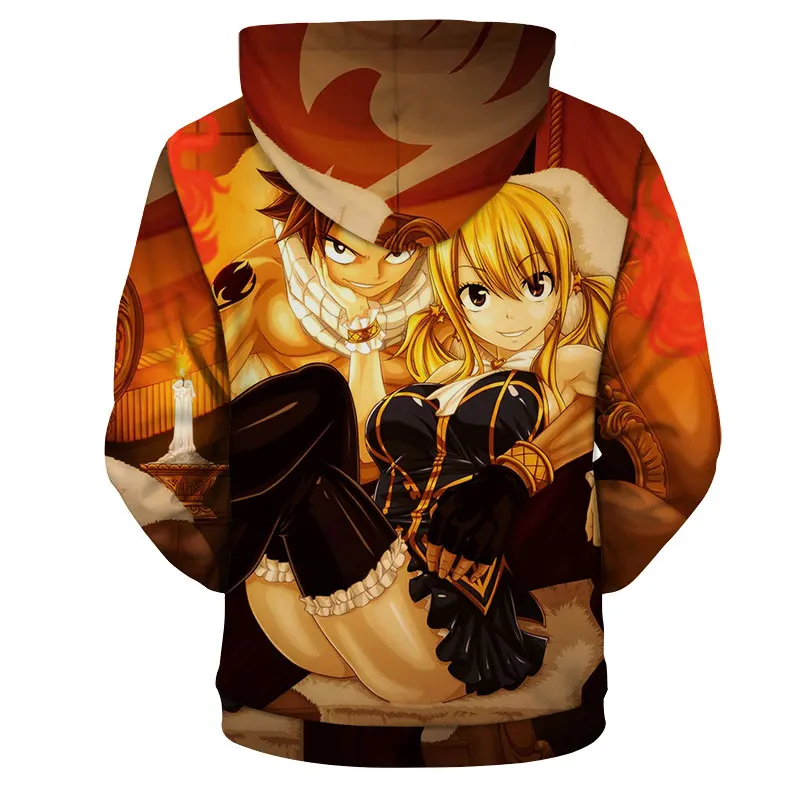 

Cloudstyle Fairy Tail Lucy Natsu Hoodies 3D Print Men's sweatshirt Anime Pullover Clothing hoodies men's sportswear