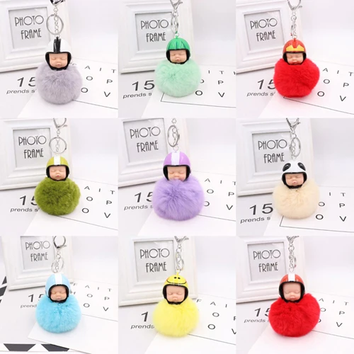 mixed colors 10 шт./партия, вечерние сувениры для детского душа, свадебный сувенир, спальный ребенок с шлемом, брелоки, подарок на день рождения, подарок для гостей - Цвет: mixed colors