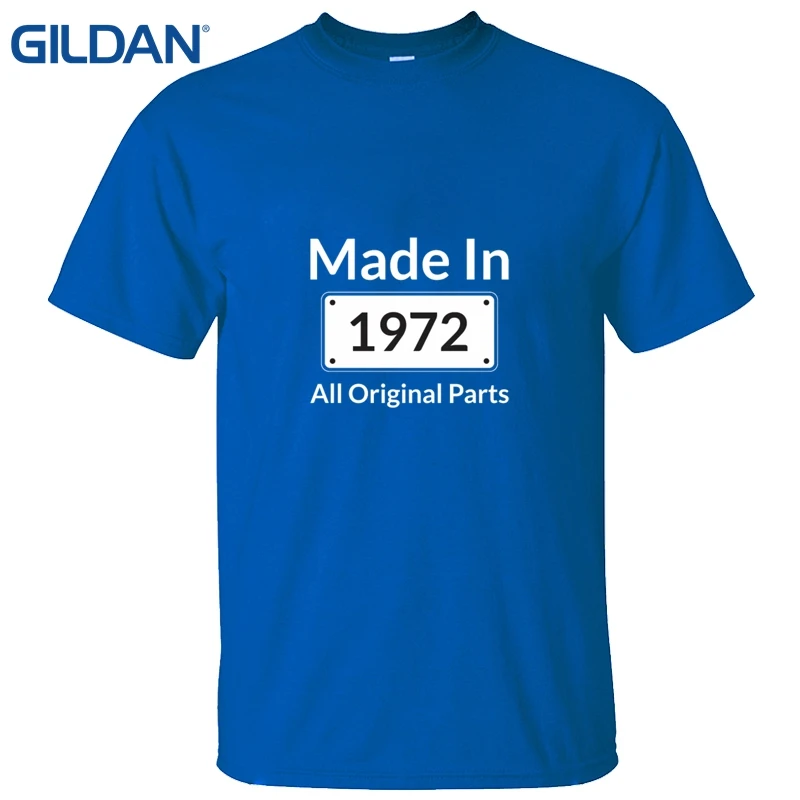 Сделано в 1972 синий Али рубашка Homme Gildan 4xl одежда хлопок короткий рукав хороший для