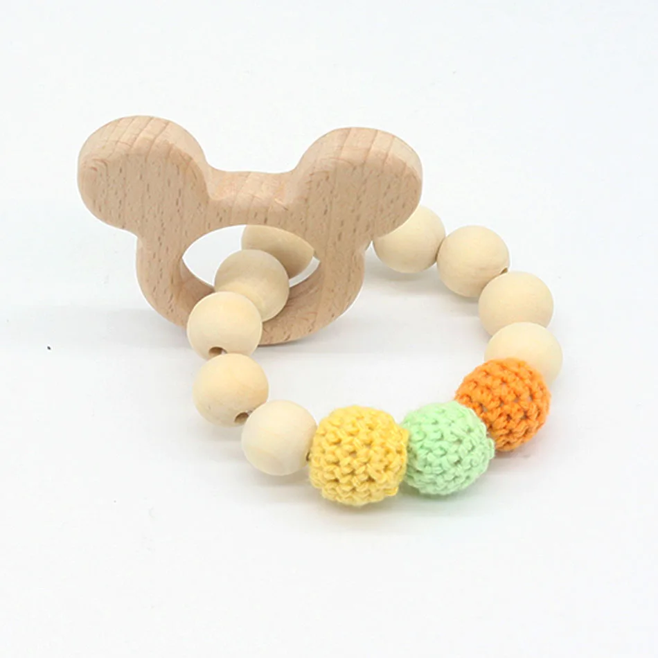 1 шт. деревянный браслет для прорезывания зубов|teether toys|teether baby toysbaby bracelet toy |
