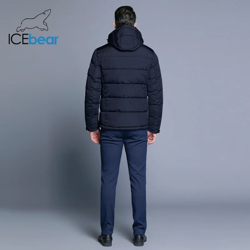 ICEbear 2017 мужские зимние куртки грудь Изысканный карман простой подол практичный