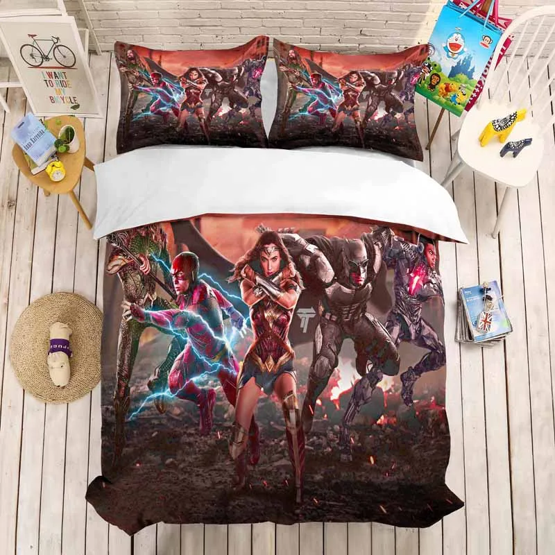 6 Лига Справедливости Железный человек 3D beding набор Marvel супер герой пододеяльники наволочки Утешитель постельные принадлежности Брюс Уэйн Супермен - Цвет: 6
