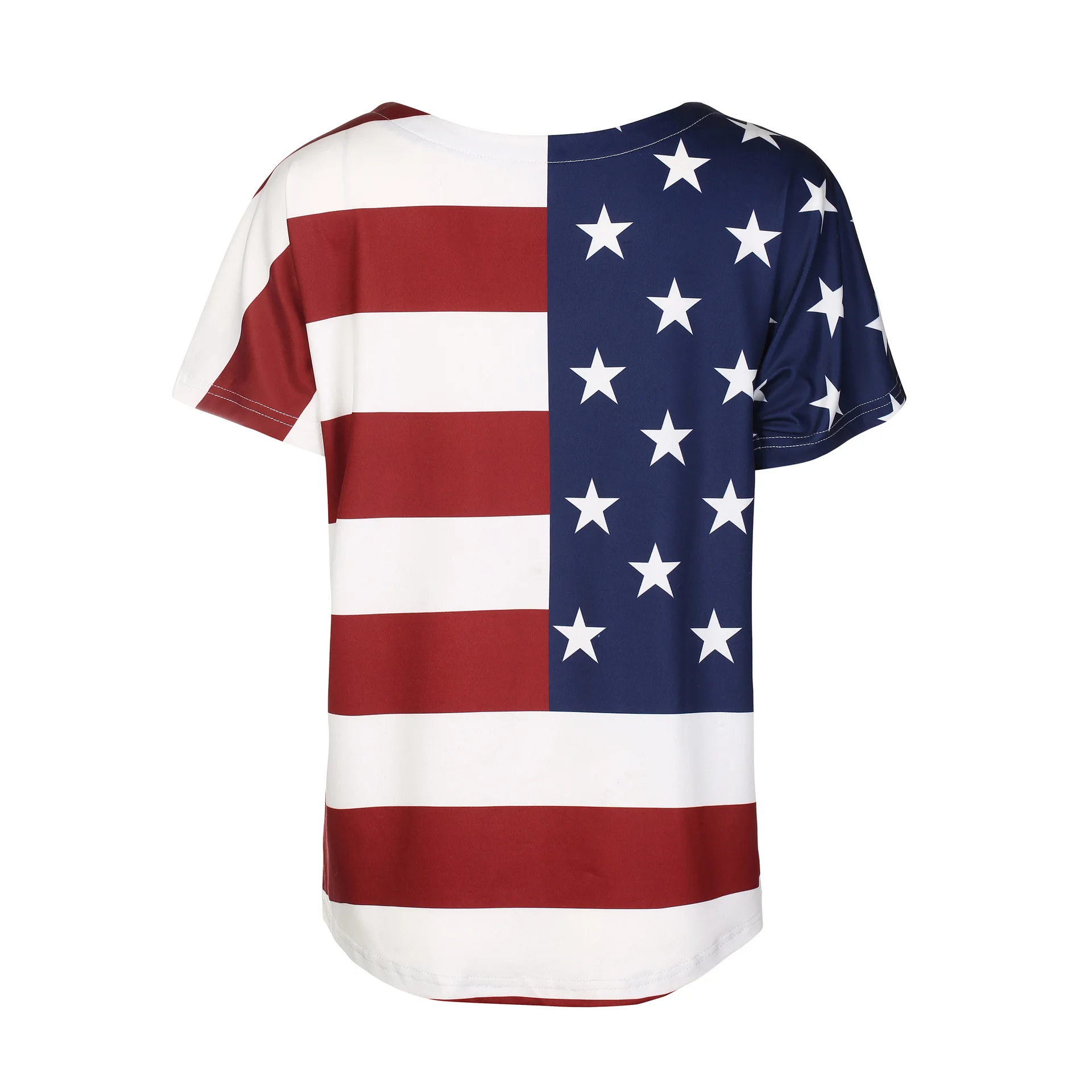 Лето 2017 г. женские футболки американский флаг футболка г-жа короткими рукавами