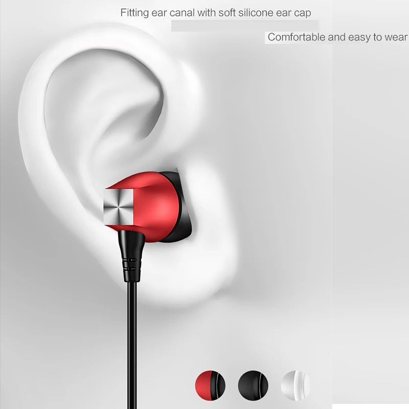 USAMS In-Ear Наушники 3 5 мм Оригинал AUX с микрофоном проводное управление для iphone Samsung