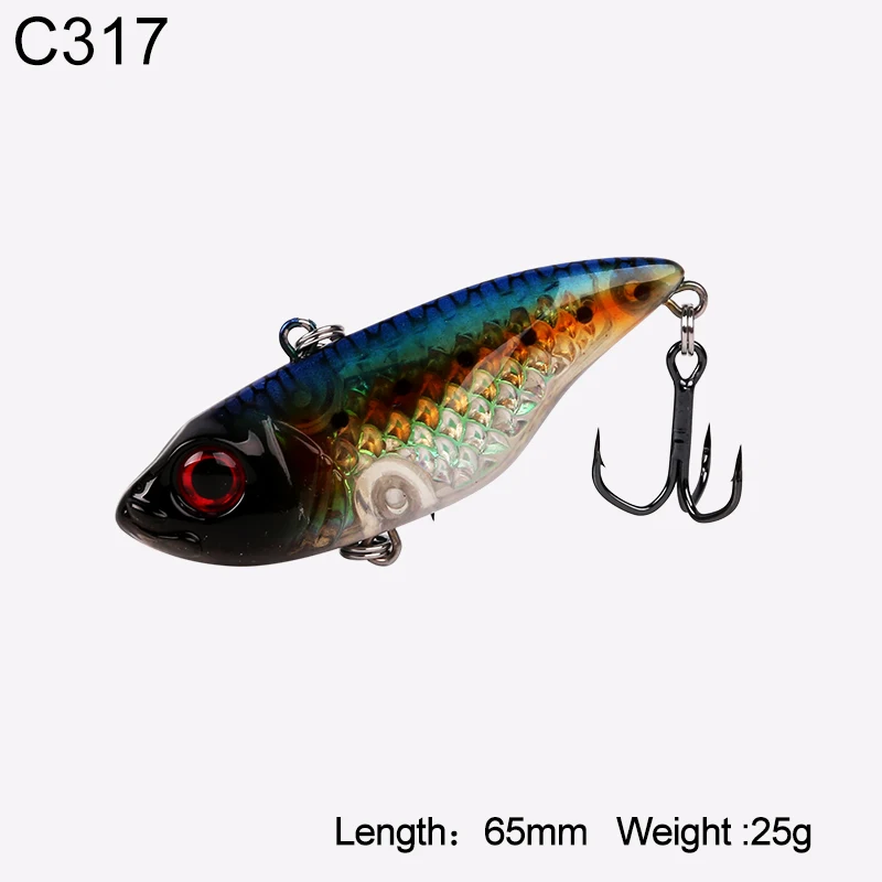 3512-6.5cm-25g-C317 Kingdom VIB тонущие рыболовные наживки, вибрационные искусственные жесткие приманки 50 мм 65 мм, воблеры для зимней подледной соли, рыболовные снасти, воблеры - Цвет: 3512-6.5cm-25g-C317