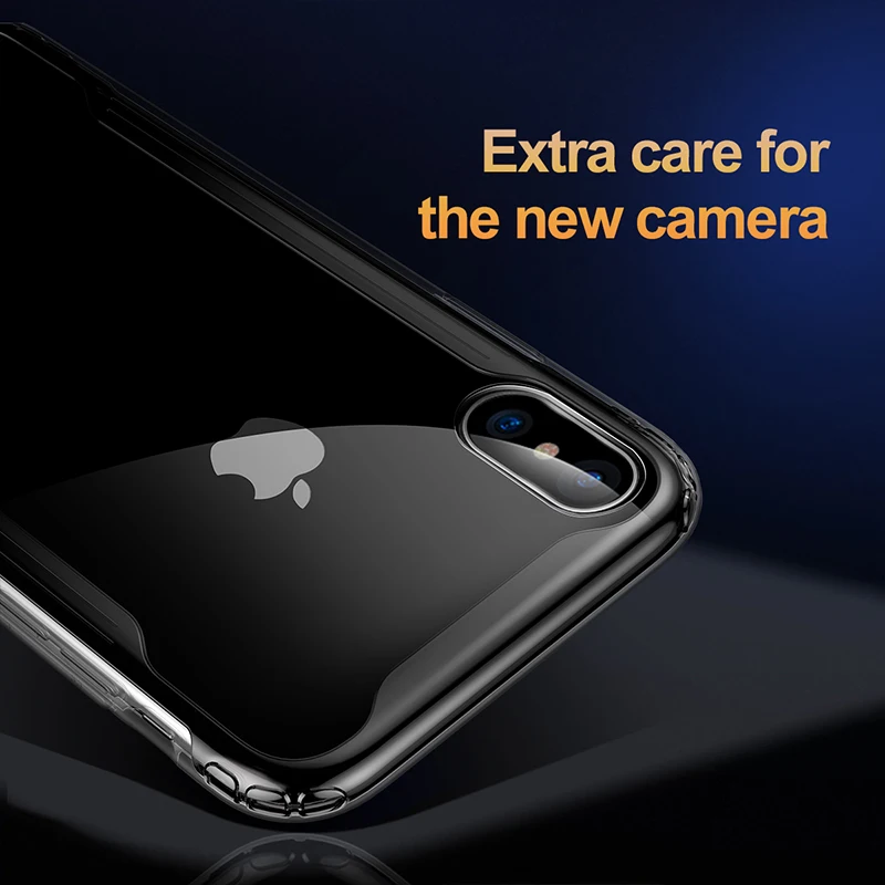 Baseus защитный чехол для телефона для iPhone Xs Max Xr X S R Xsmax роскошный мягкий защитный силиконовый из ТПУ задняя крышка для iPhone Funda