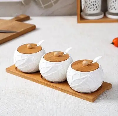 3 в 1 Керамическая сахарница с ложкой|ceramic sugar bowl|sugar bowlceramic |