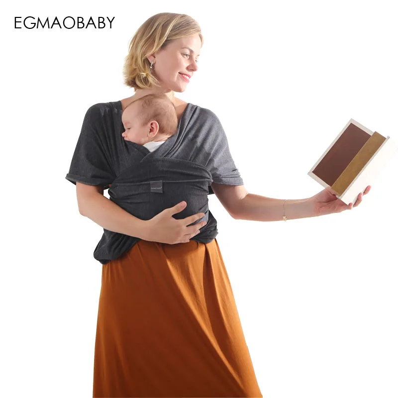 EGMAO BABY/Новинка; детский слинг; переноска для новорожденных; эластичный хлопковый Рюкзак-кенгуру в полоску для малышей и младенцев