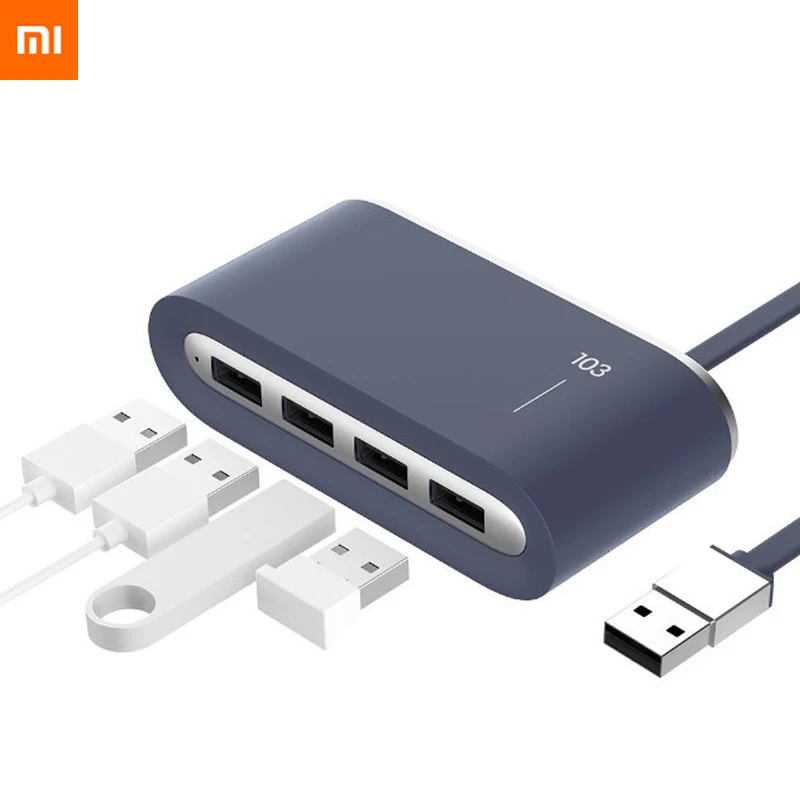 Xiaomi Новый USB 4 портовый удлинитель сплиттер 2 0 концентратор линия может быть