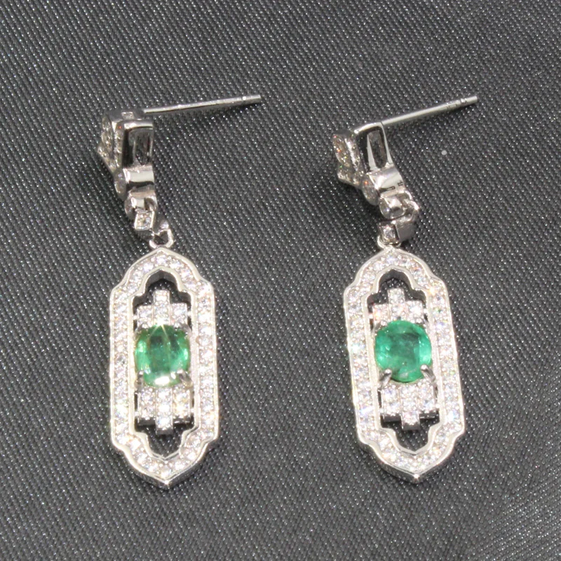 CoLife ювелирные изделия мода изумруд капли серьги для вечеринки 4 мм * 5 натуральный