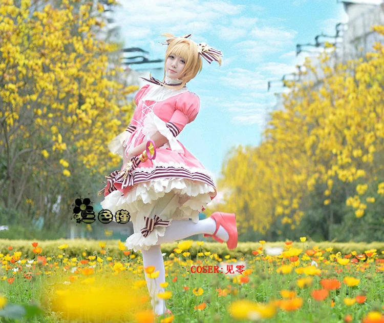 Женский костюм для косплея Cardcaptor Sakura розовое платье на годовщину 20-го юбилея