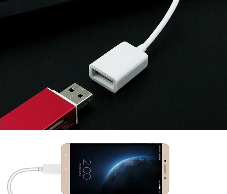 Кабель для передачи данных с разъемом типа C на USB 2,0 типа A «Папа-мама» O-T-G
