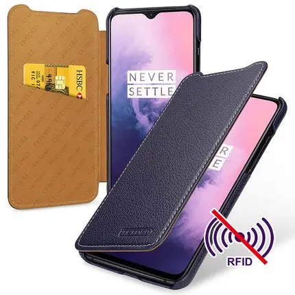 Синий Модный чехол-кошелек для Oneplus7, бизнес флип-чехол для телефона Oneplus 7 Pro 1+ 7, чехол из натуральной кожи Fundas - Цвет: Синий