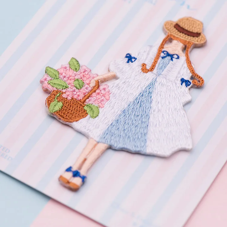 20 шт. весенняя одежда с вышитыми цветами для девочек глажки модные нашивки одежды