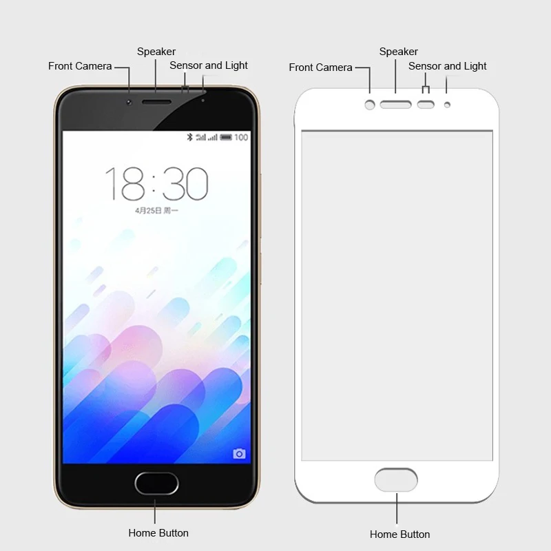 9H Curved M3s Full Cover Screen Protector For Meizu M3 mini M3mini M3Smini Meilan 3 Tempered Glass Film Coverage Case | Мобильные