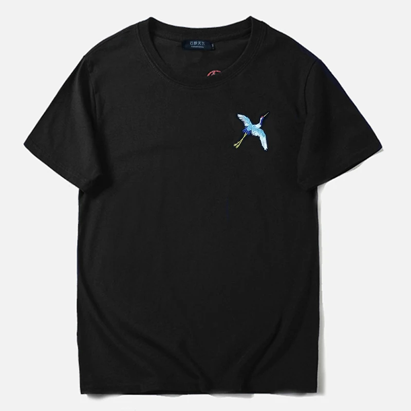 

black Free shipping men plus size 7xl 8XL o-neck t shirt Tees Chinese style Embroidery men's Casual short-sleeve T-shirt 150kg