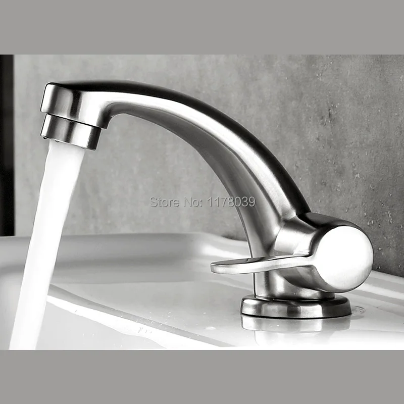 Смеситель из матового никеля для ванной комнаты нержавеющей стали 304 с одним