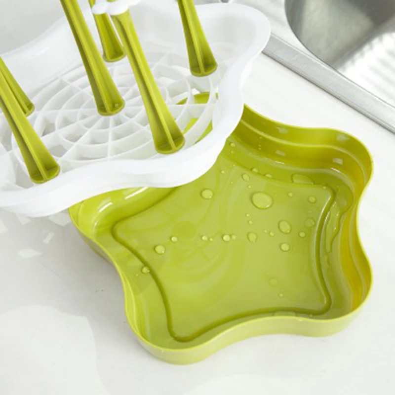 Складной сушильный стеллаж для 6 чашек складной ПОДСТАКАННИК кухонный