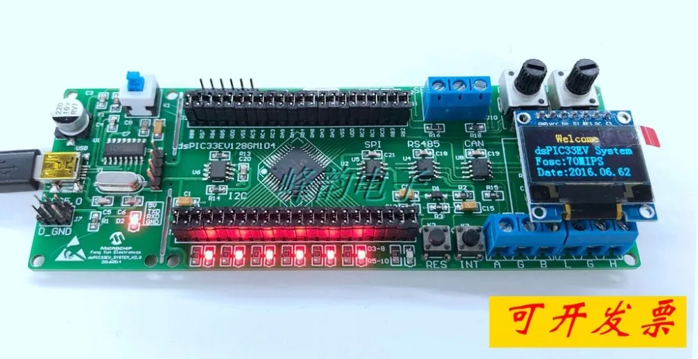 Плата для разработки dsPIC серия dsPIC33EV плата микрочипа dsPIC33EV256GM104|Замыкатели| |