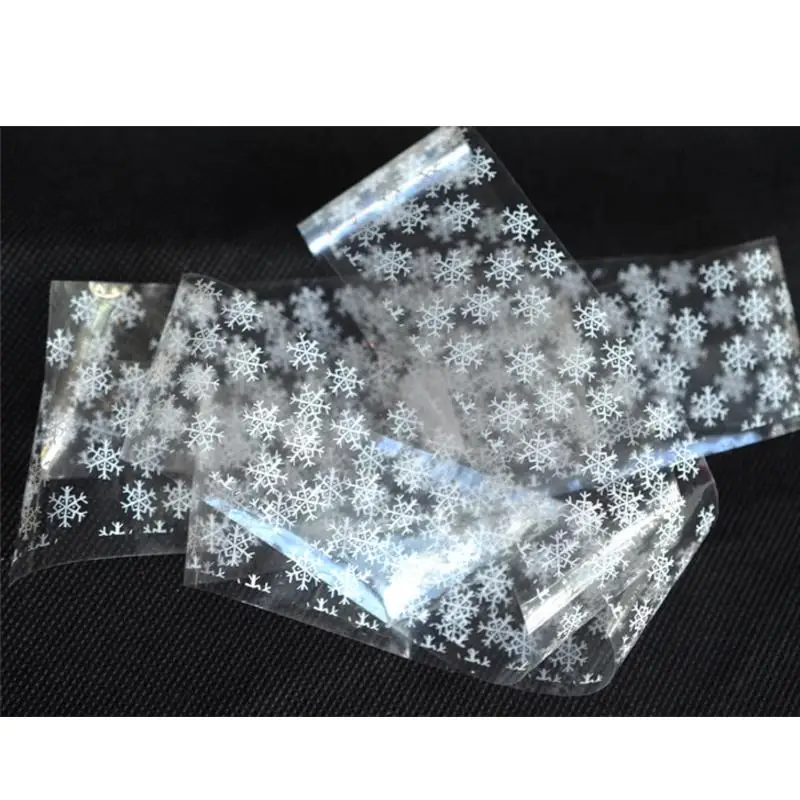 Четыре лилии 1 рулон белый снег цветок стикер для дизайна ногтей фейерверк