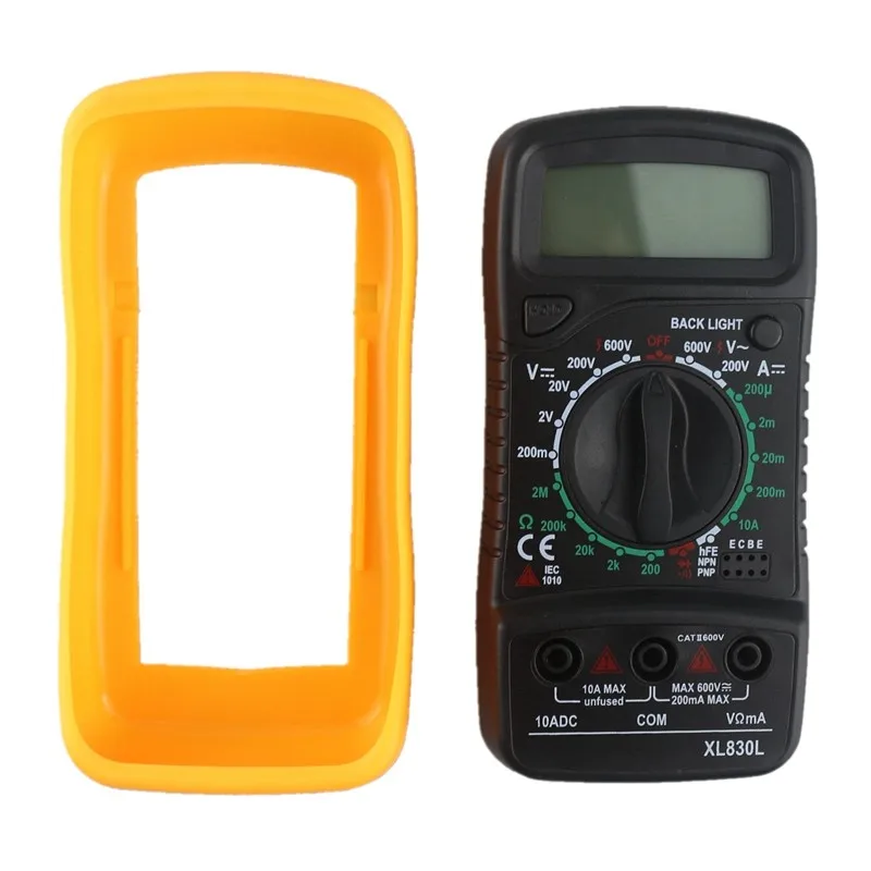 XL830L Цифровой мультиметр портативный мультиметр AC/DC мультитестер инструментальная Синяя подсветка