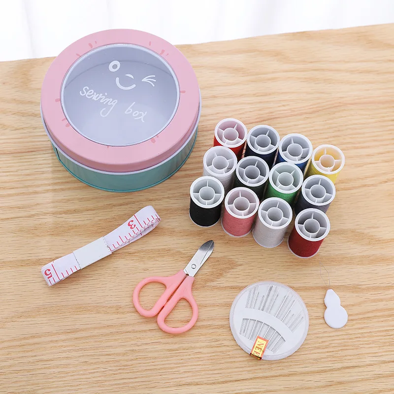 Портативные домашние дорожные швейные наборы коробка швейный узор ткань Pincushion