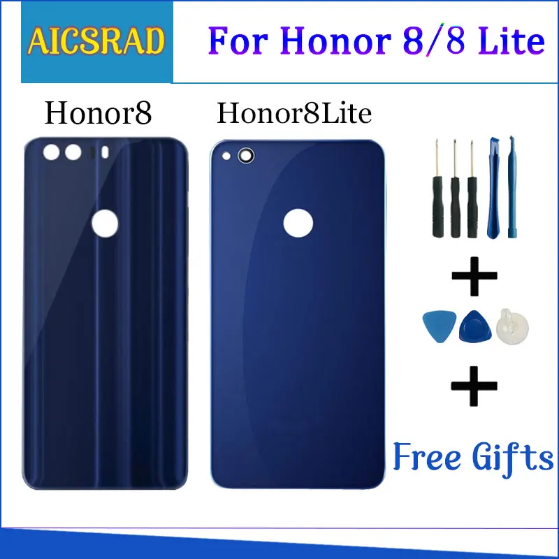 For Huawei Honor 8 Lite Back Glass Battery Cover Honor8 Rear Door Housing Case Panel | Мобильные телефоны и аксессуары