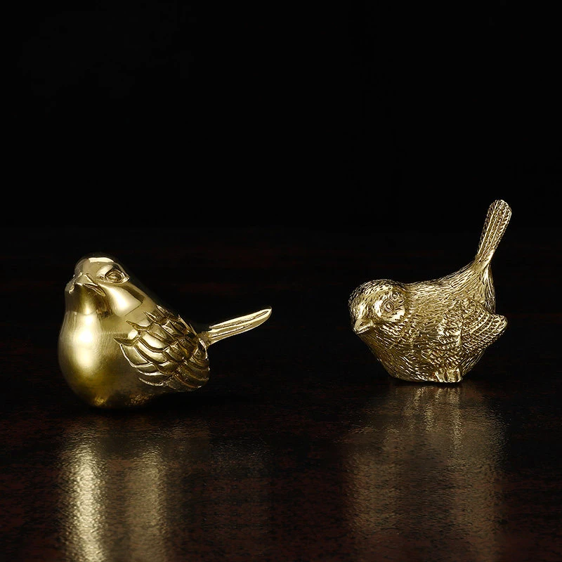 Креативная скульптура ручной работы медные птицы украшения из чистой меди