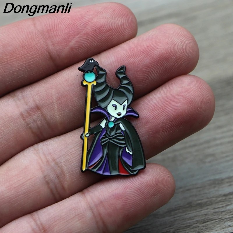 L3702 Maleficent queen металлические броши и булавки эмаль булавка для рюкзака/сумки/одежды значок брошь футболка воротник ювелирные изделия 1 шт