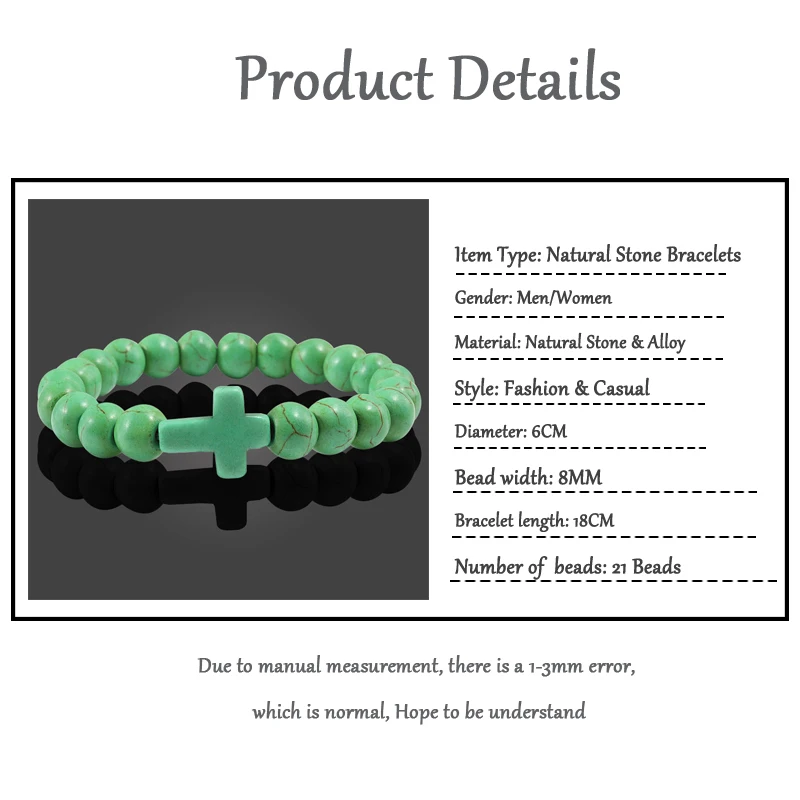 Мужские и женские браслеты в богемном стиле натуральный вулканический камень