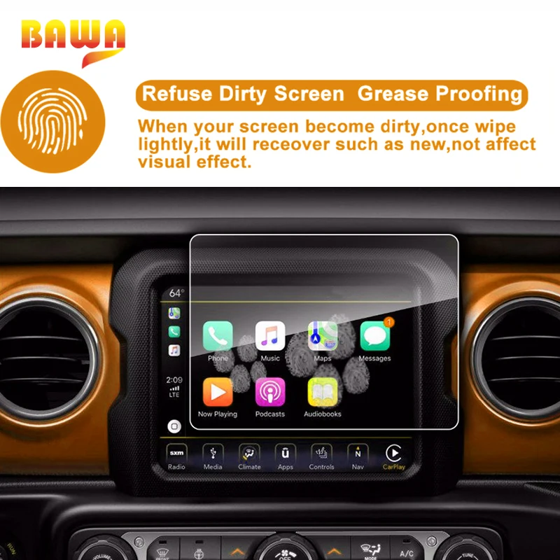 Защитная пленка BAWA для GPS навигатора Jeep Wrangler JL 2018 аксессуары jl|Наклейки салона