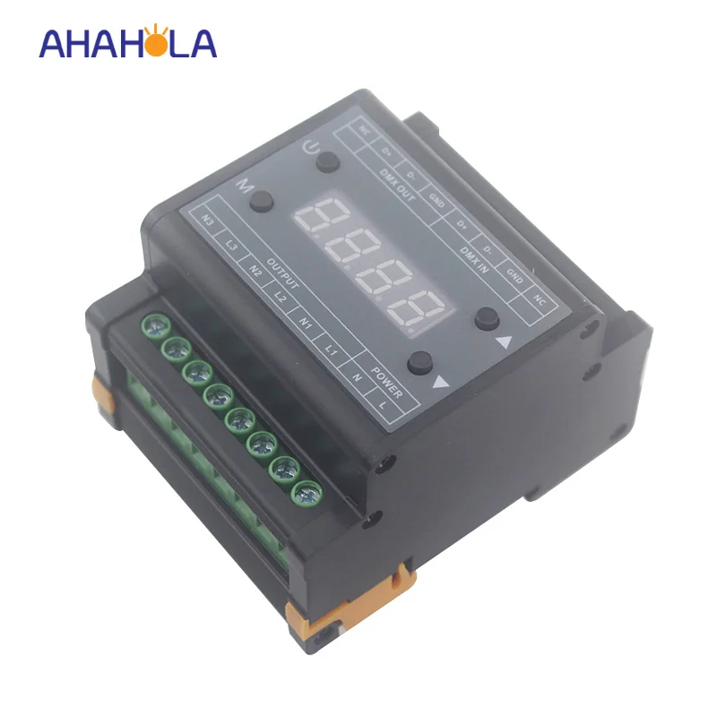 Контроллер регулятора яркости triac 110 В 220 dmx для одноцветных ламп рельсовый край
