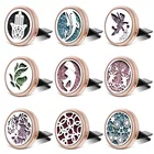 Новый автомобильный диффузор для ароматерапии с изображением цветов, освежитель для вентиляционного отверстия из нержавеющей стали, медальоны для автомобиля, диффузор для эфирных масел, подвеска для духов