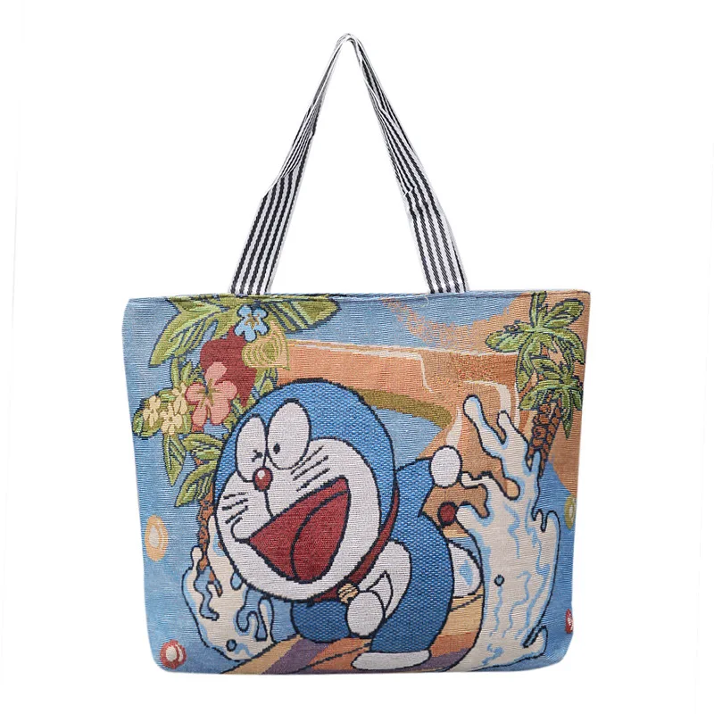 Doraemon модные аниме холщовые сумки через плечо мягкая сумка мессенджер