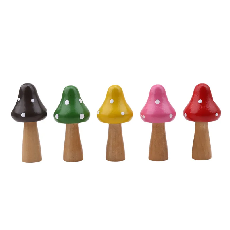 DIY милый грибок для украшения пейзажа ремесла деревянный декоративный Декор