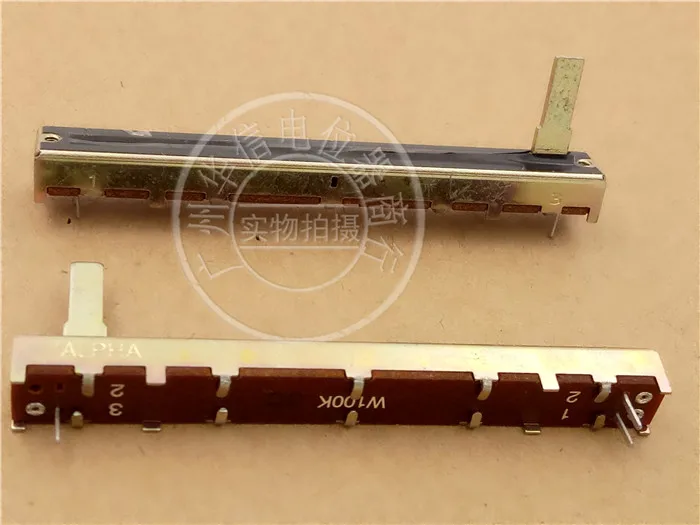 1 шт. для Альфа 75 мм прямой слайдовый потенциометр одношарнирный фейдер