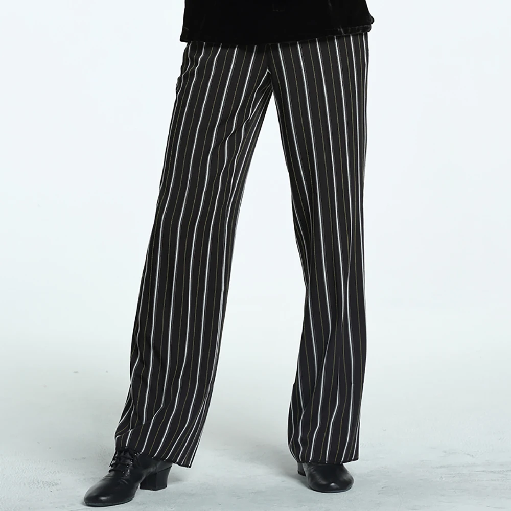 Новое поступление штаны для латинских танцев мужчин черные красные стандартные