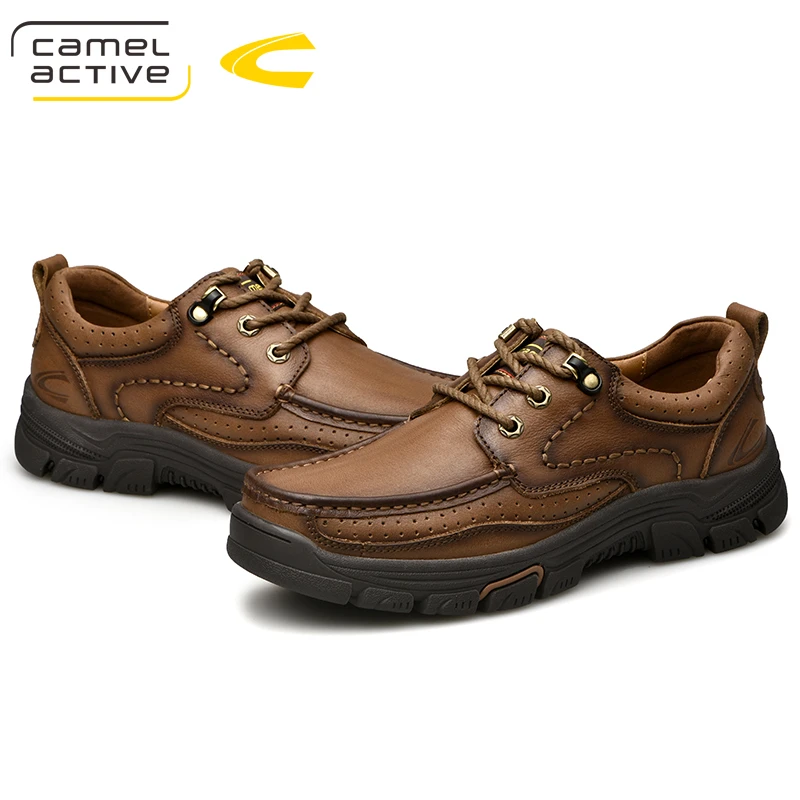 Camel Active/Новинка; мужские оксфорды из натуральной кожи; сезон весна-осень; водонепроницаемые мокасины; мужская повседневная обувь на шнуровке; Мужская Уличная обувь